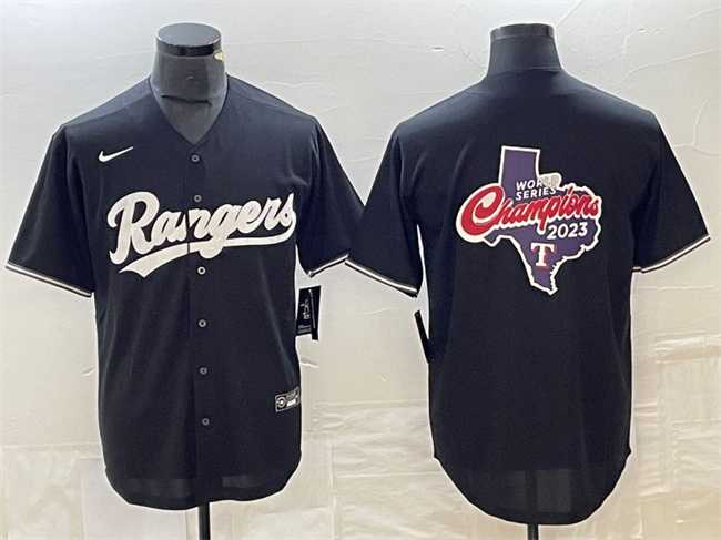 Men's Texas Rangers Black 2023 World Series Champions Big Logo Cool Base Stitched Baseball Jersey,We sell and wholesale Men's Texas Rangers Black 2023 World Series Champions Big Logo Cool Base Stitched Baseball Jersey on line form chian!